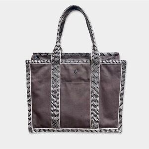 ERIC JAVITS Tote Bag Brown in Color Pockets GUC